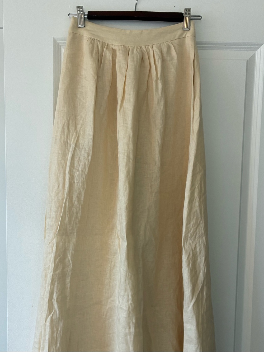 DISSH GEMIMA LEMON LINEN MIDI SKIRT - Picture 3 of 5